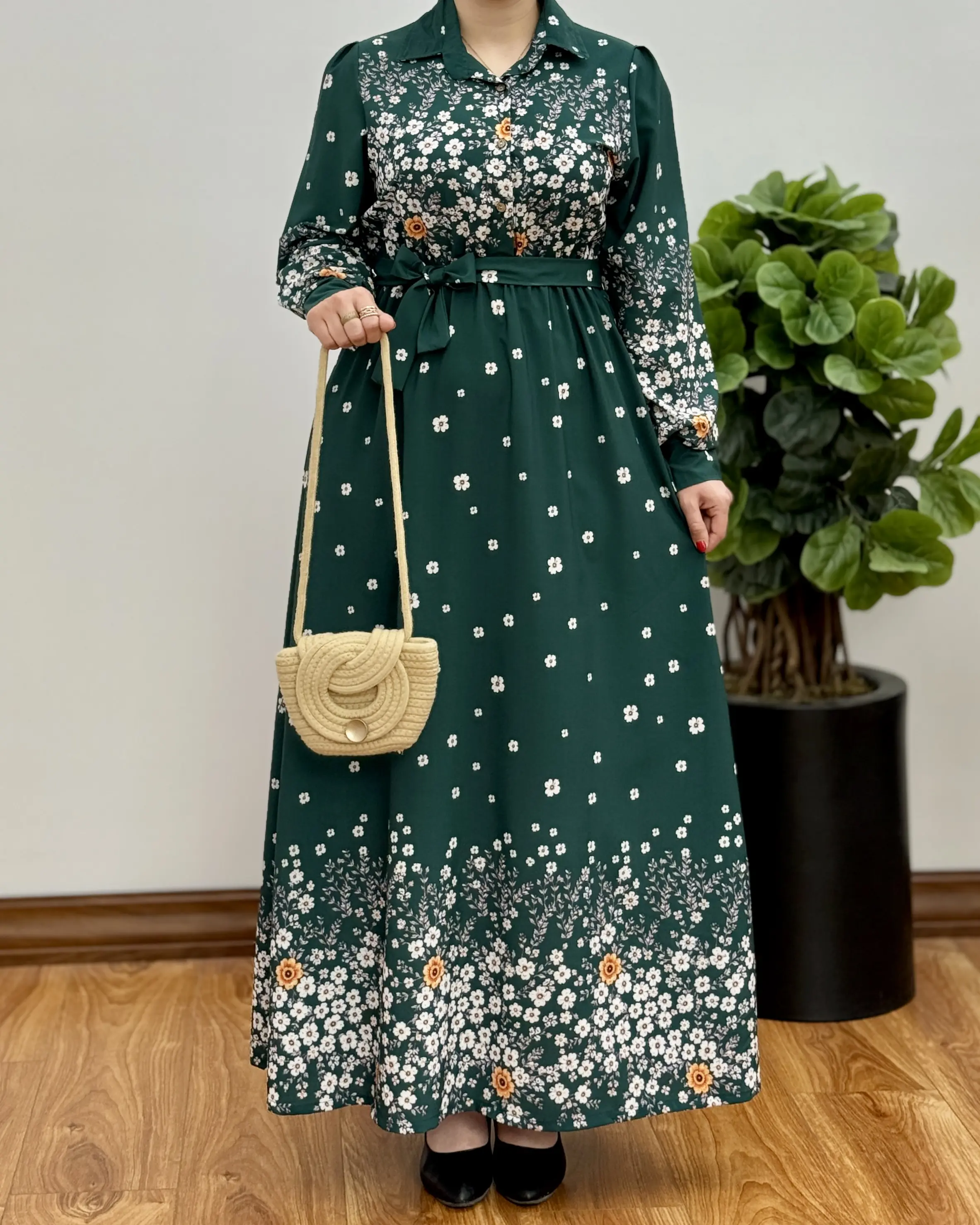 پیراهن گلدار ساحلی بلند و خنک مناسب تابستان - گالری گیسو